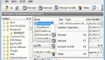 File Encryption XP screenshot