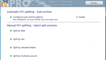 PST Splitter screenshot