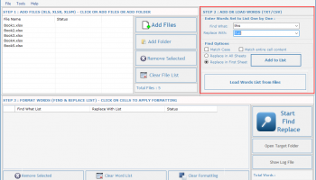 Excel Search and Replace Batch screenshot