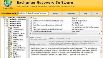 Enstella Exchange Recovery Software screenshot