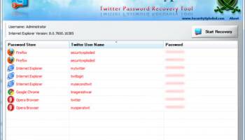 Twitter Password Decryptor screenshot