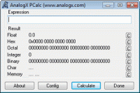 AnalogX PCalc screenshot