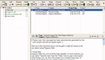 Pegasus Mail screenshot
