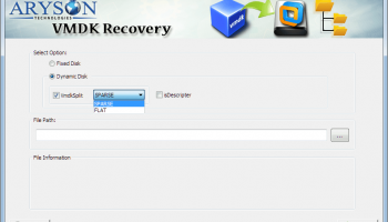 Aryson VMDK Recovery screenshot