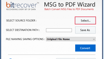Convert MSG to PDF Without Outlook screenshot