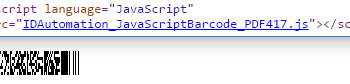 JavaScript PDF417 Generator screenshot