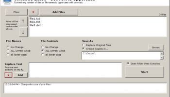 Batch Convert to Uppercase for Windows screenshot