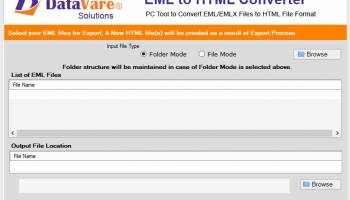 Datavare EML to HTML Converter screenshot