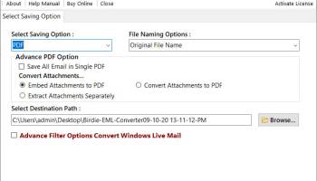 Import EML Files to PDF screenshot