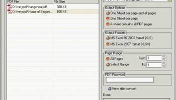 PDF to Editable Excel Converter screenshot