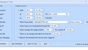 Puran Shutdown Timer screenshot
