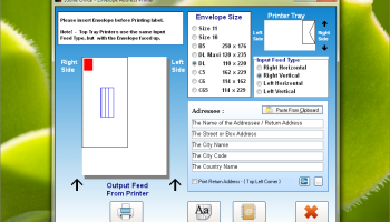 SSuite Envelope Printer screenshot