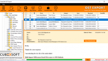 Move Mails from OST to PST in Outlook screenshot