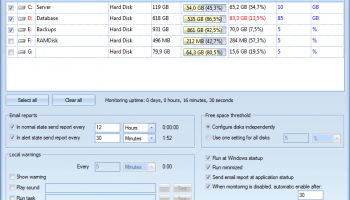 Advanced Disk Space Monitor screenshot