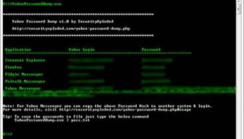 Yahoo Password Dump screenshot