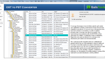 GainTools Gratuito OST a PST Convertidor screenshot
