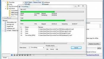 Rapid MIDI To MP3 Converter screenshot