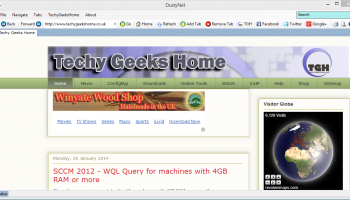 DustyNet Web Browser screenshot
