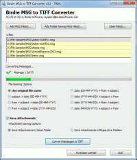 MSG to TIFF File screenshot