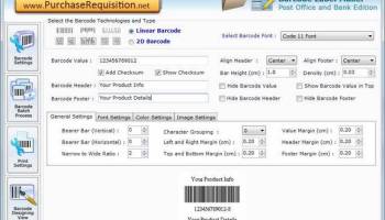 Courier Post Mailer Barcode Generator screenshot