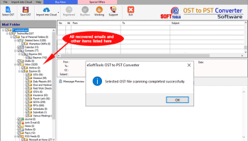 OST to PST Recovery screenshot