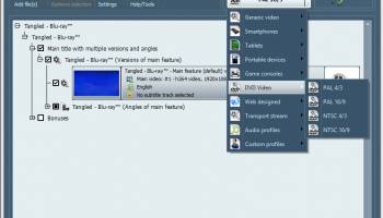 Blu-ray to DVD screenshot