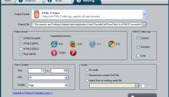 Free Flash to HTML5 Converter screenshot