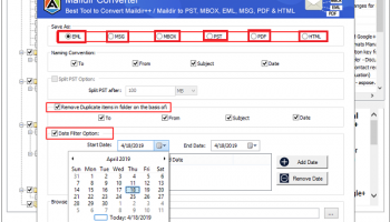 Maildir File Converter screenshot