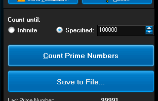 Prime Number Counter screenshot
