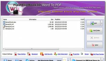 Flash Brochure Free Word to PDF screenshot