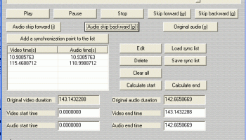 Audio Video Synchronizer screenshot