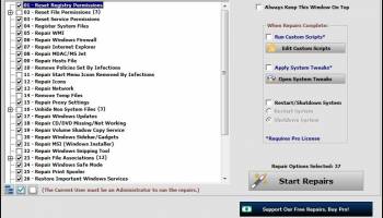 Tweaking.Com Windows Repair screenshot