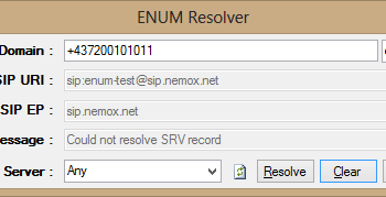 ENUM Resolver screenshot