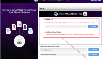 Aryson MBOX Migrator Tool screenshot