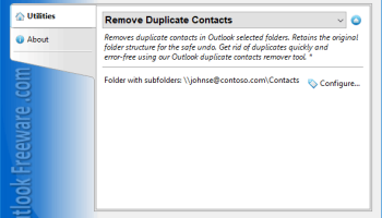 Remove Duplicate Contacts for Outlook screenshot