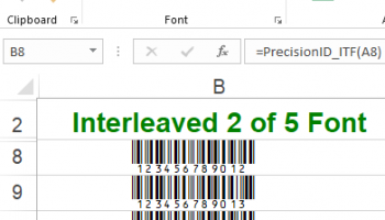 PrecisionID Interleaved 2 of 5 Fonts screenshot