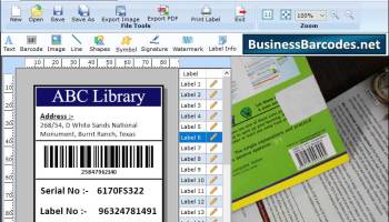 Barcodes for Library screenshot