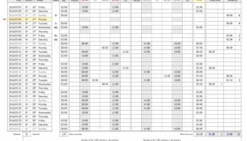 Employee Work Schedule screenshot