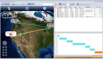 Open Visual Trace Route screenshot