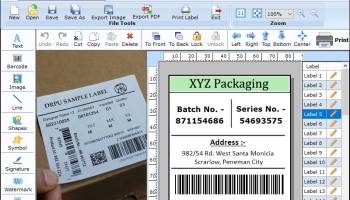 Packaging Bar codes screenshot