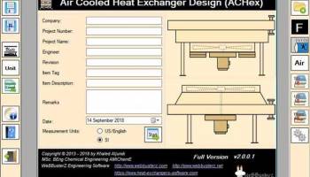 Air Cooled Heat Exchanger Design screenshot