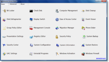 Windows Access Panel screenshot