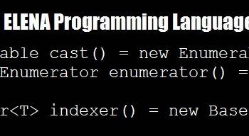 ELENA Integrated Development Environment screenshot