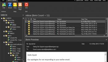View MBOX File in Window screenshot