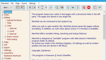 MemPad screenshot