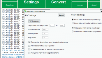 PDF2CSV Convert screenshot