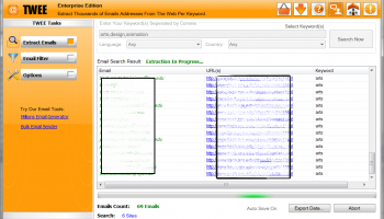 Tala Web Email Extractor Express Edition screenshot