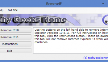 RemoveIE screenshot