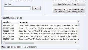SMS Software for Blackberry screenshot