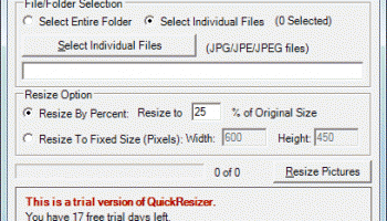QuickResizer screenshot